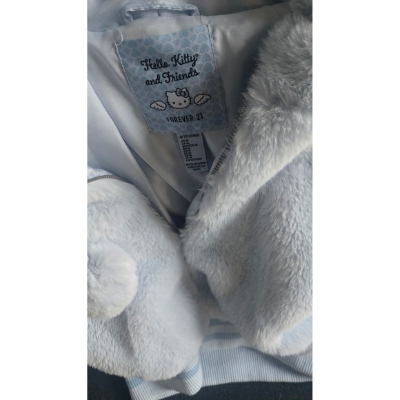 Forever 21 Other - Forever 21 Hello Kitty and Friends Faux Fur Hooded Jacket Light Blue kids medium